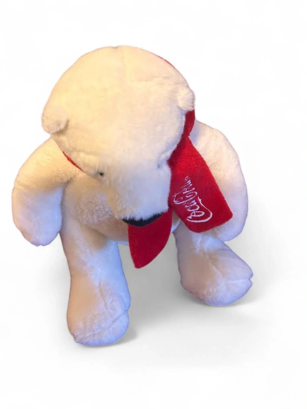 Vintage Coca- Cola plush Polar Bear W/ red scarf- collectible